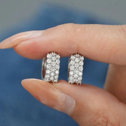 GRA Certified Moissanite Hoop Earrings for Women s925 Sterling Silver Wedding Huggie Earrings Party Jewelry Wholesale