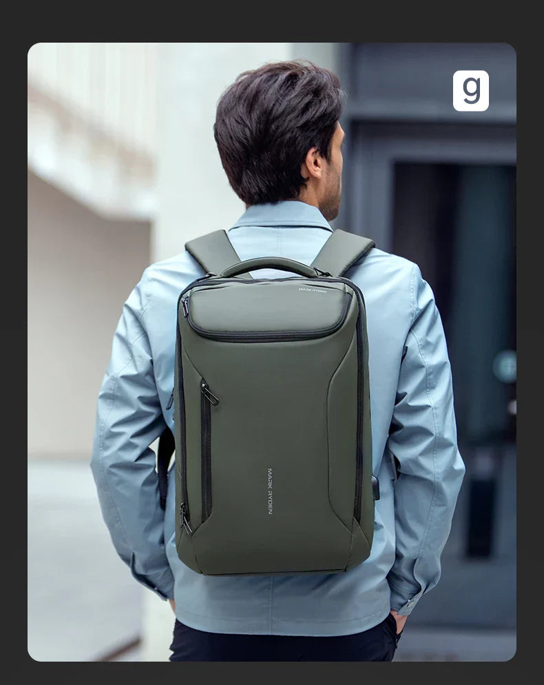 Business Backpack for Men Waterproof and Travel Laptop Backpack with USB Charging, Fits 17 Inch Laptop and Tech Gear