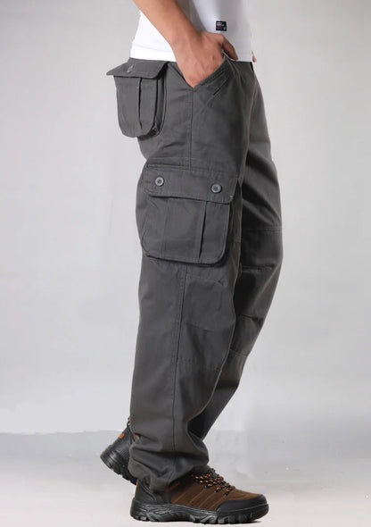 New Men Cargo Pants Pants 6 Pockets Fashion Cargo Pants Quality Cotton Outdoor Male Casual Pants