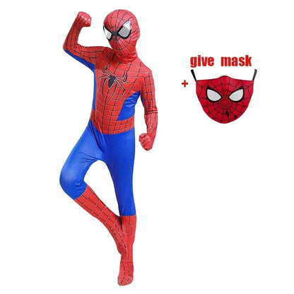 In Stock Superhero Spiderman Costume Set 3D Style Halloween Cosplay Bodysuit Jumpsuit Spider-Man Cosplay Bodysuit