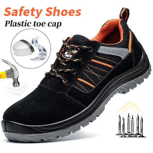 Plastic toe cap composite safety shoes men metal free working boots insulation shoes electrician