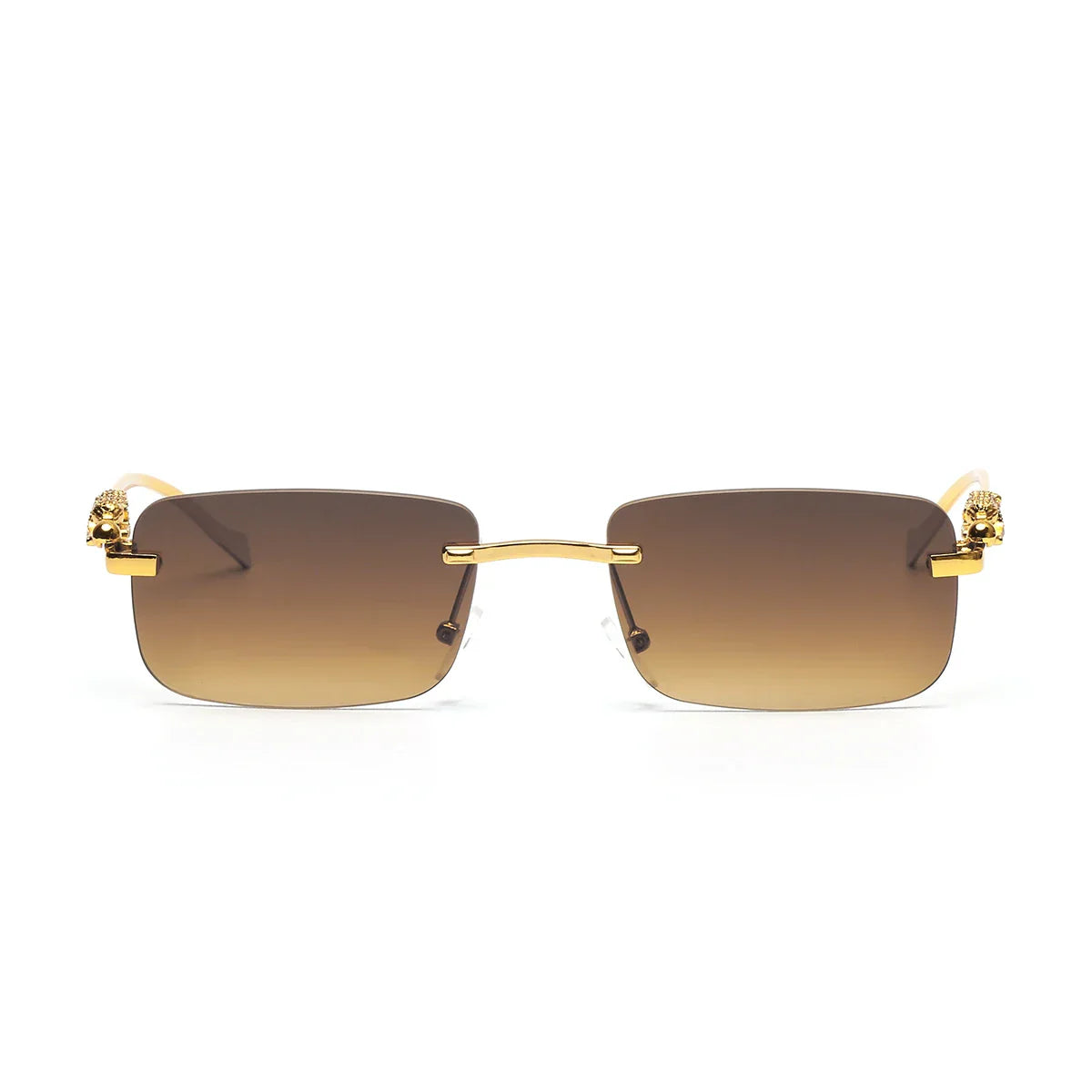 rimless sunglasses UV400 fashion square metal glasses for men women designer man's brand sun glasses shades for outdoor