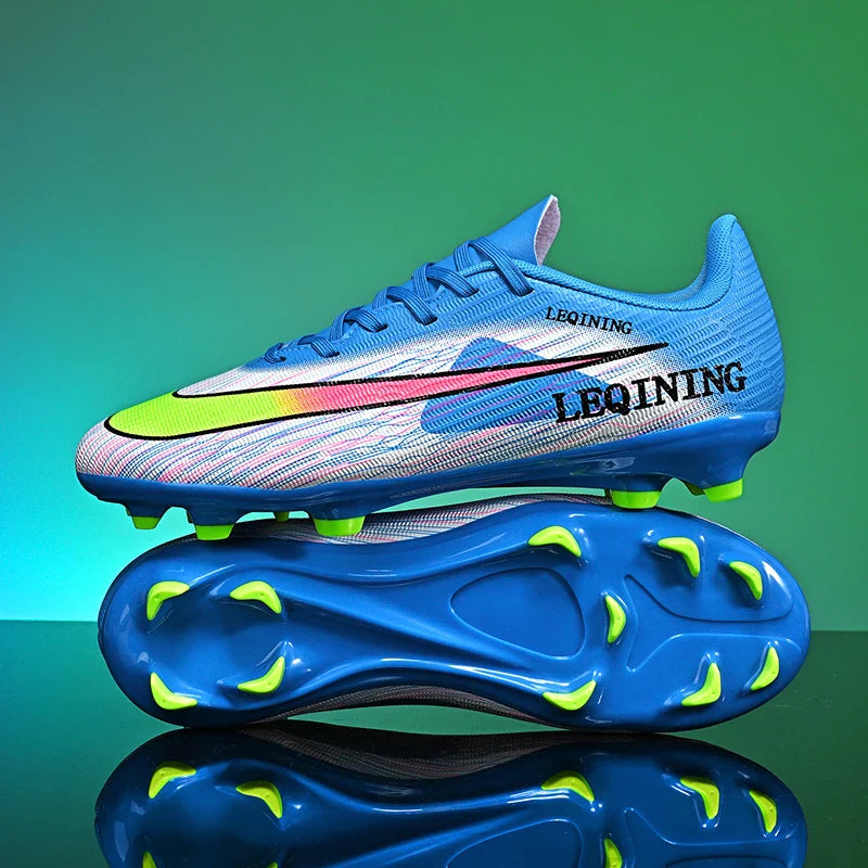 New Men Football Boots Outdoor Non Slip Match Boys Breathable Soccer Shoes Sport Adult Cleats Training Long Spikes Comfortable