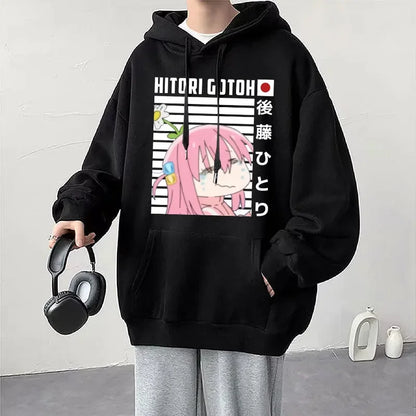 Hoodie Kessoku Band Logo Couples Hoodies Goto Hitori Ijichi Nijika Cospaly Oversized Long Sleeve Male