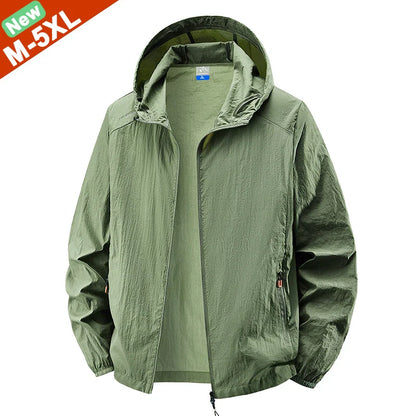 Fast Ship Summer Jackets Men Hooded Windbreaker Coats Camping Sunscreen Clothing Men Ultrathin Fishing Wearing Man Sportswear