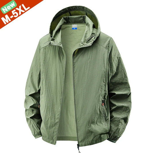 Fast Ship Summer Jackets Men Hooded Windbreaker Coats Camping Sunscreen Clothing Men Ultrathin Fishing Wearing Man Sportswear