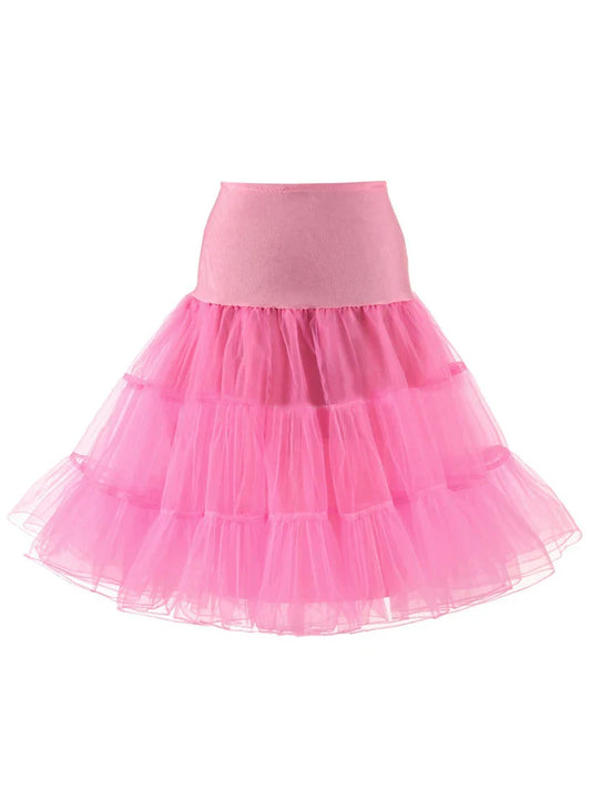 Pleated Vintage Voile Underskirt Ballet Tutu Skirts for Women 50s Retro Skirt Wedding Elegant Party Petticoat