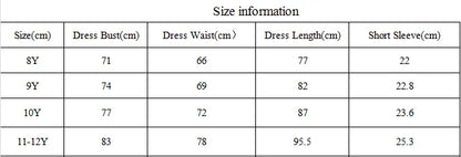 Summer Girl's Cute Square Neck Bubble Sleeve Flower Print Princess Dress Slimming And Ladylike Dress