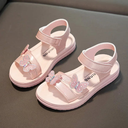 Summer Sandals for Girls Colorful Bow Children's Sandals Shoes Anti Slip Wear-resistant Soft Bottom Girls Shoes Free Shipping