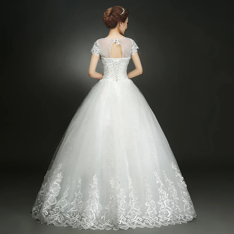 Wedding Dress Wholesale Lace up Embroidery Bride Marriage Dresses White Ball Gown Factory Christmas Carnival Plus Size