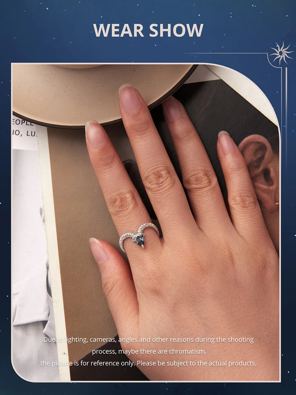 925 Sterling Silver Colorful 12 Zodiac Open Ring For Women , Rainbow Zircon Crystal Stackable Rings Girl Family Gift