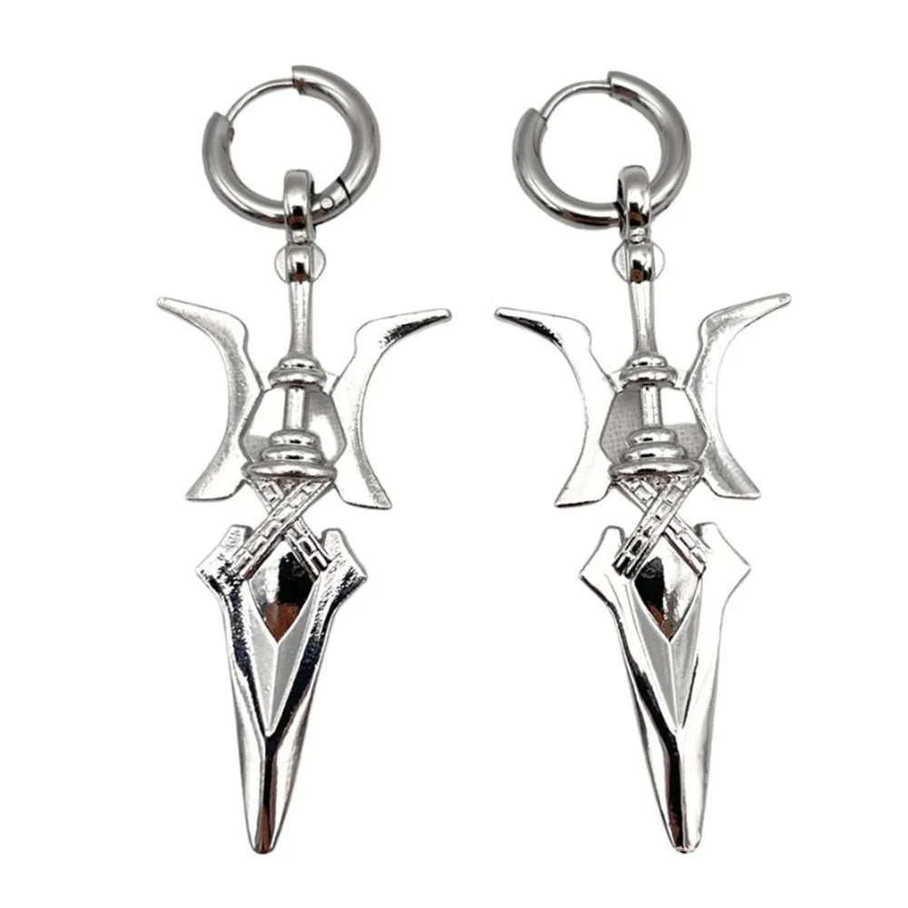 Necklace Halberd Pendant Necklaces Halloween Cosplay Jewelry Gifts