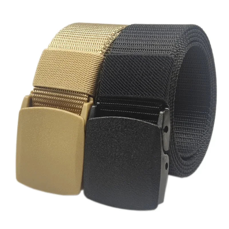 White Automatic Buckle Nylon Army Tactical Men Belt Military Waist Canvas Belt Outdoor Strap Travel Jeans Black Belts for Women