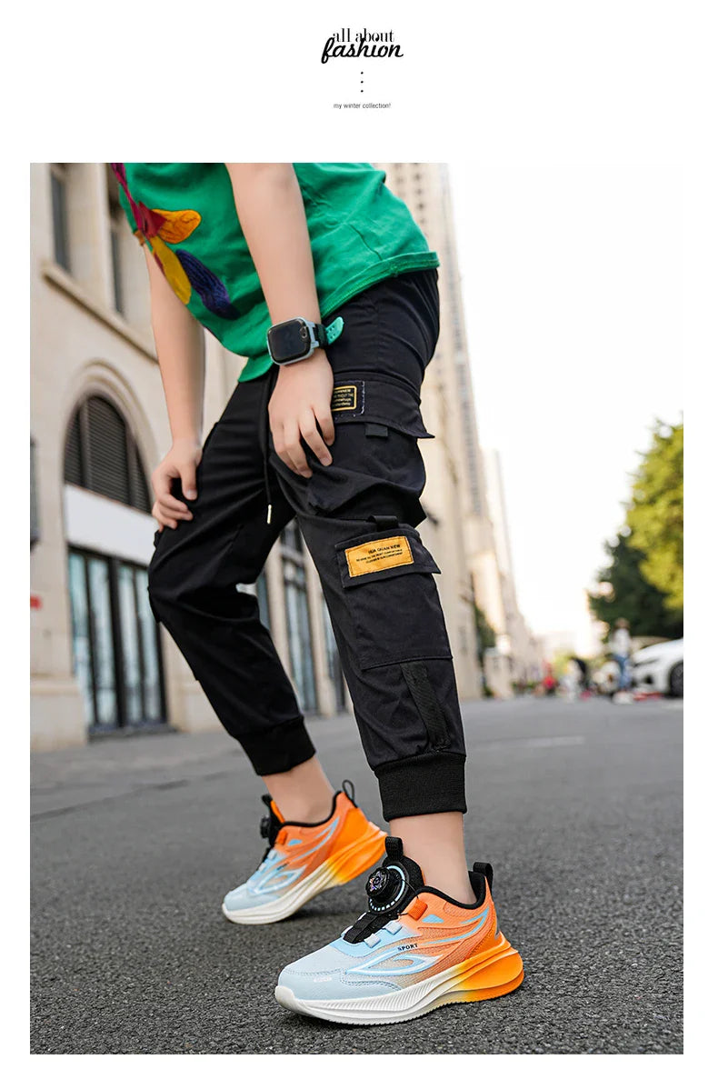 Children's basketball shoes field training non-slip comfortable running shoes light outdoor rest shoes boy sports shoes