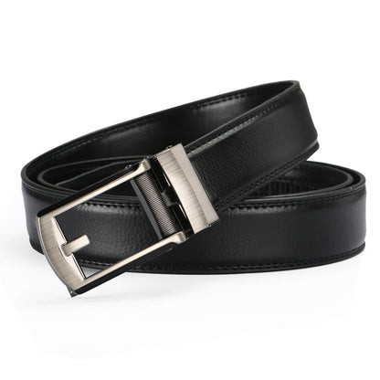 Men Belt High Quality Faux Leather Men's Belt Waist Strap for Male Automatic Buckle Belts for Men Alloy Buckle 3.1cm Black Brown