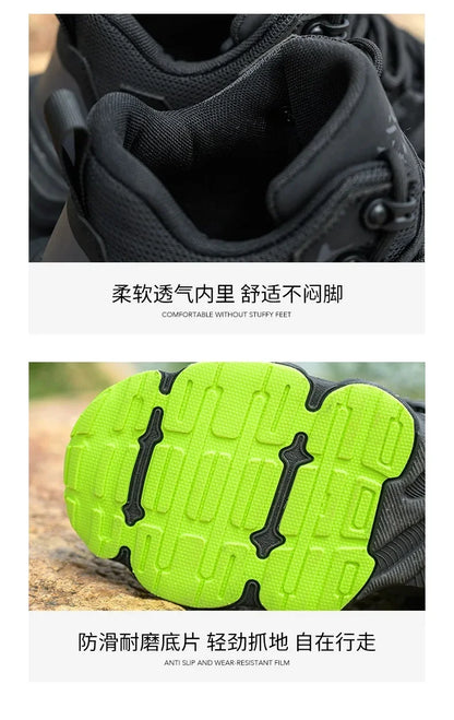 Work Sneakers Steel Toe Shoes Puncture-Proof Work Shoes Boots Fashion Indestructible Footwear Security Men Safety Shoes