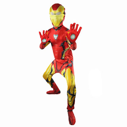 Kids Spiderman Costume Birthday Gift Party Dress Up Spiderman Classic Miles Superhero Kids Cosplay Costume Elasticity Jumpsuit