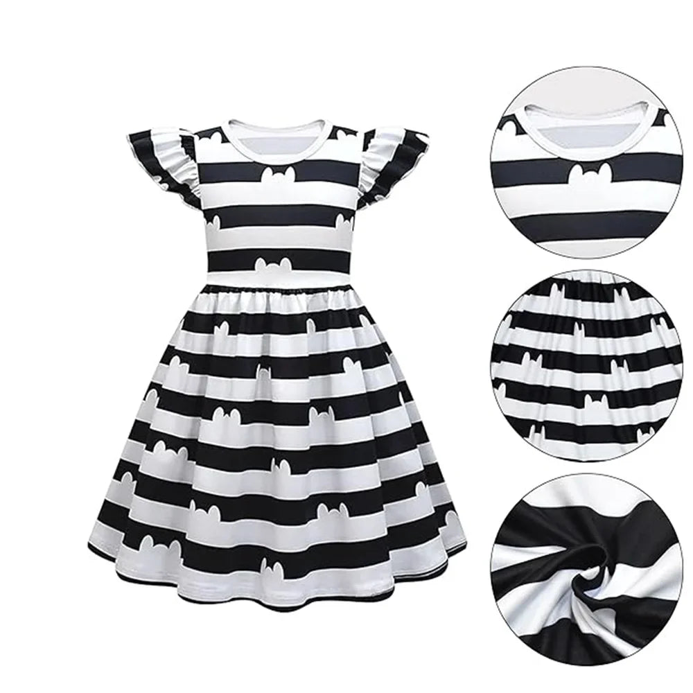 Vestido Estampado Floral Para Meninas Gabby Dollhouse Vestidos de Festa de Casamento e Tiara Vestido de Princesa Infantil Roupa de Menina