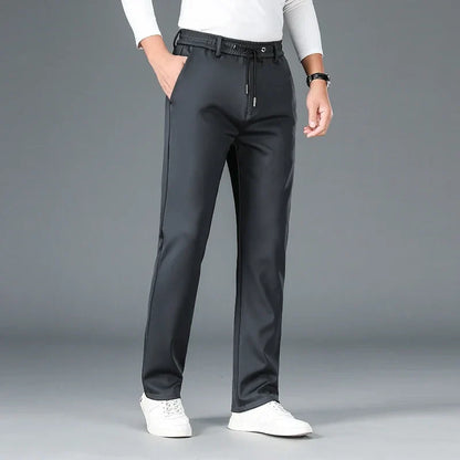 Men's Stretch Casual Pants Autumn Elastic Waist Straight Jogger Sweatpants Korean Business Classic Brand Trousers Male Clothing