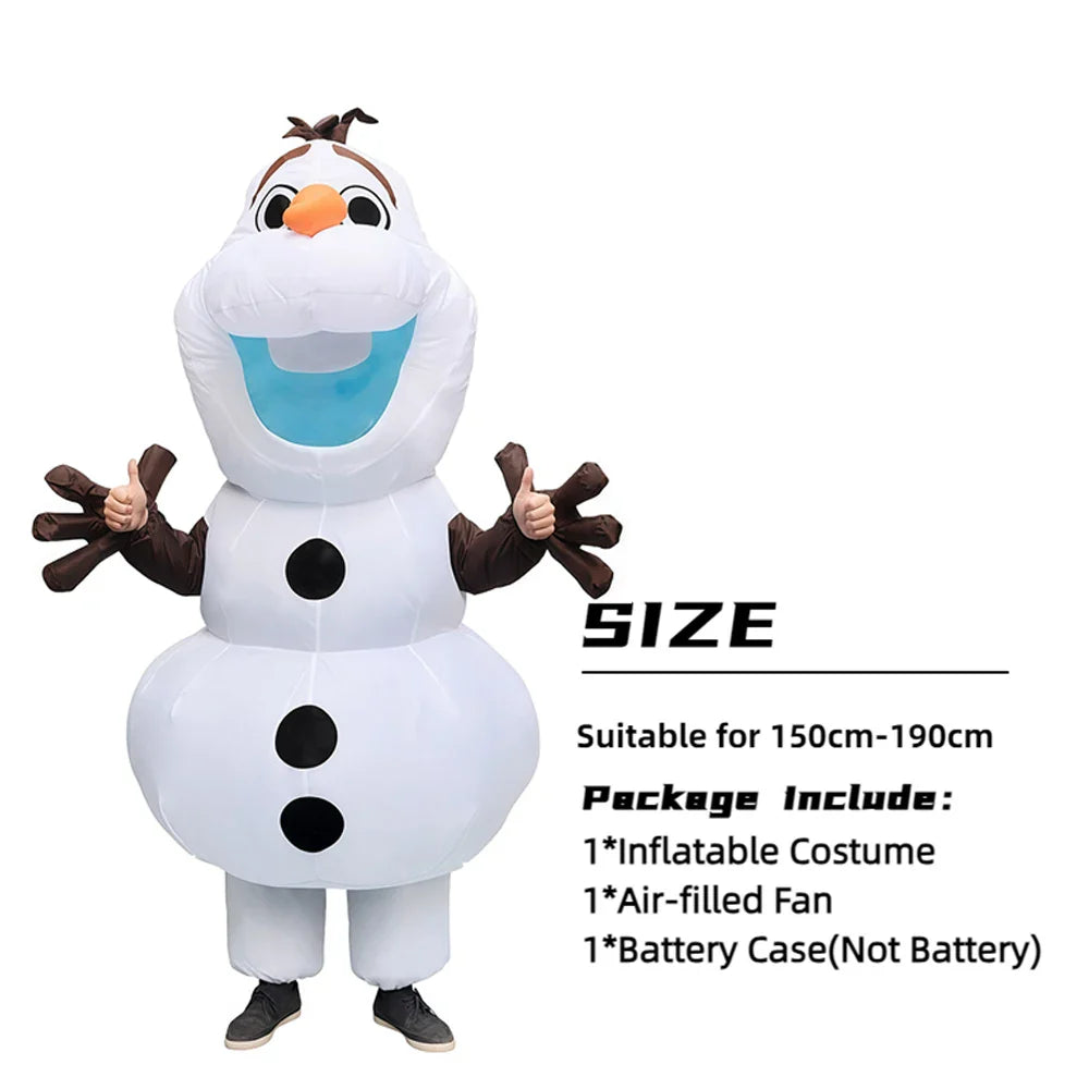 Anime Snowman inflatable Cosplay Costumes Adult Snow Treasure Suit Masquerade Party Halloween Blowing Dress Up Cosplay Party