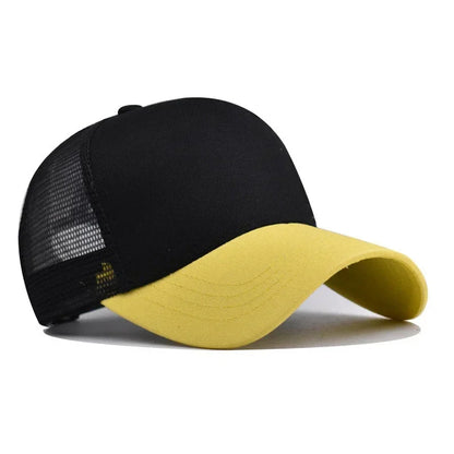 Custom Trucker Hat Logo Cotton Mesh Breathable Baseball Cap Women Men Summer Sunshade Mesh Cap 5 Panels Truck Hat Cap Wholesale