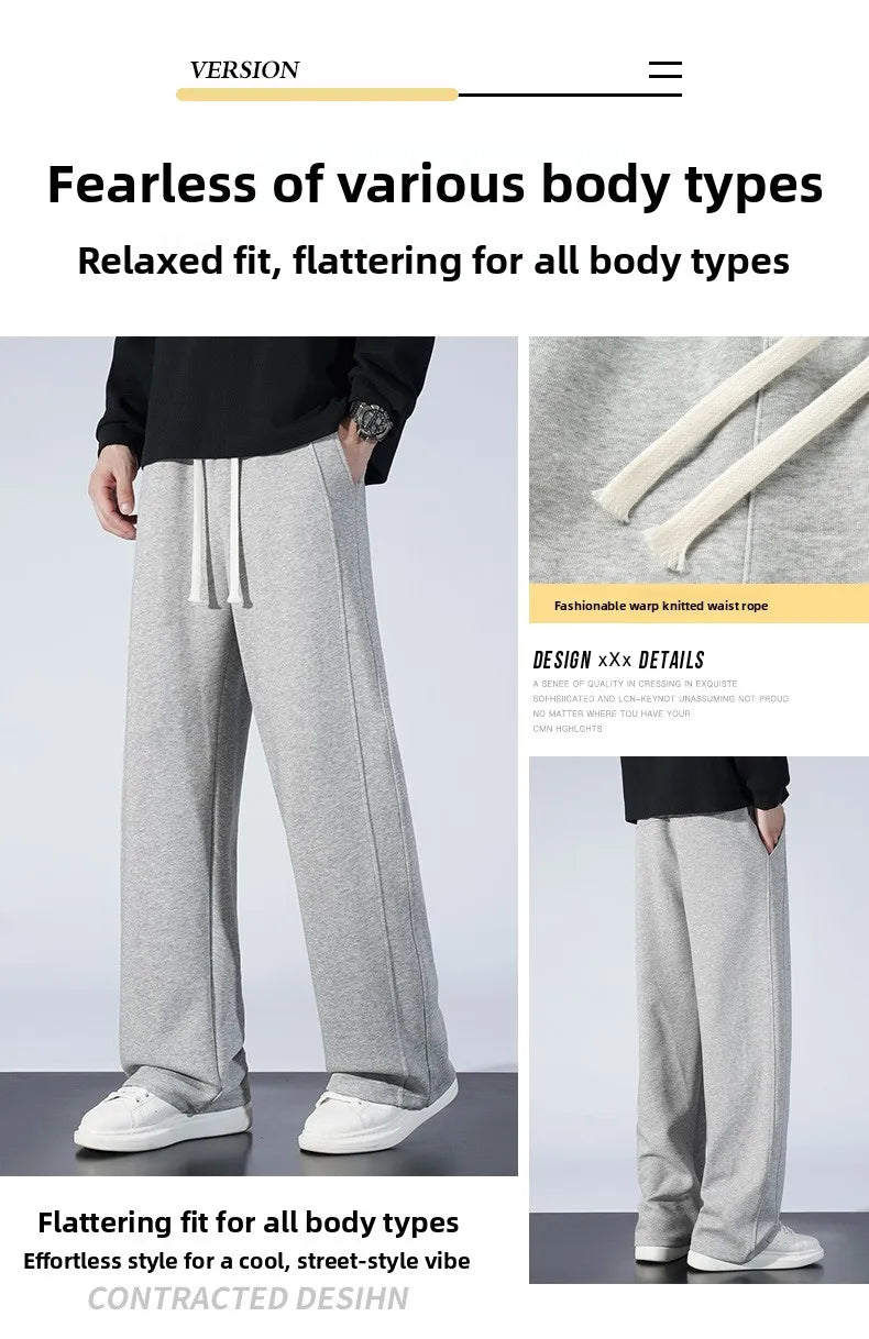 Men's Outdoor Running Fitness Sports Leisure Straight Leg Pants Are Comfortable Fashionable Versatile Suitable for All Seasons