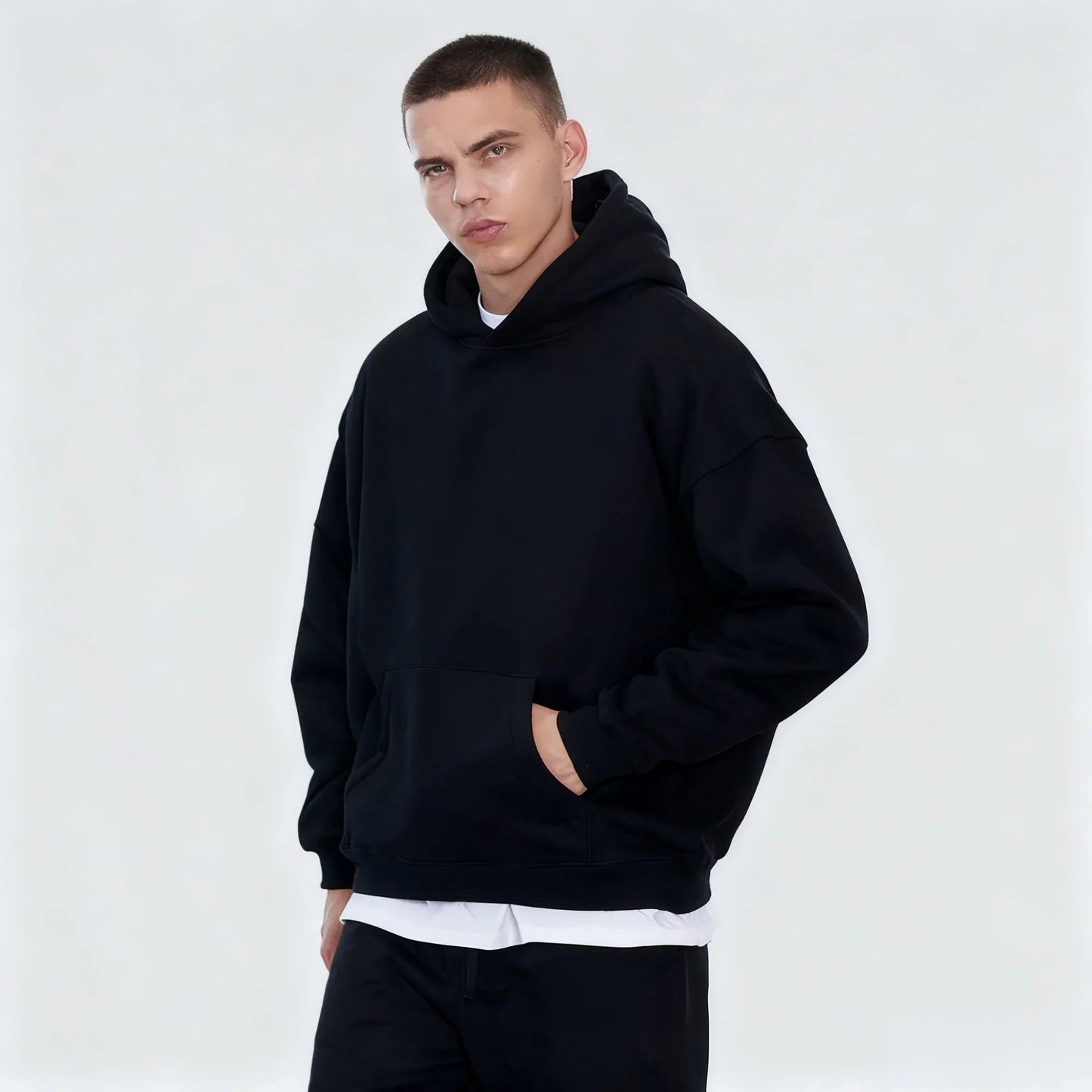 2026 Men's Printed Cotton Hoodie Pants Set Autumn/Winter Men's and Women's Set Fashion Casual Hip Hop High Quality Hoodie Suit