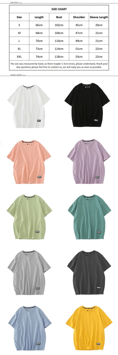 Women 100% Cotton T shirts Female Green Fashion Oversized Streetwear Short Sleeve Tees Tops for Summer WT2201