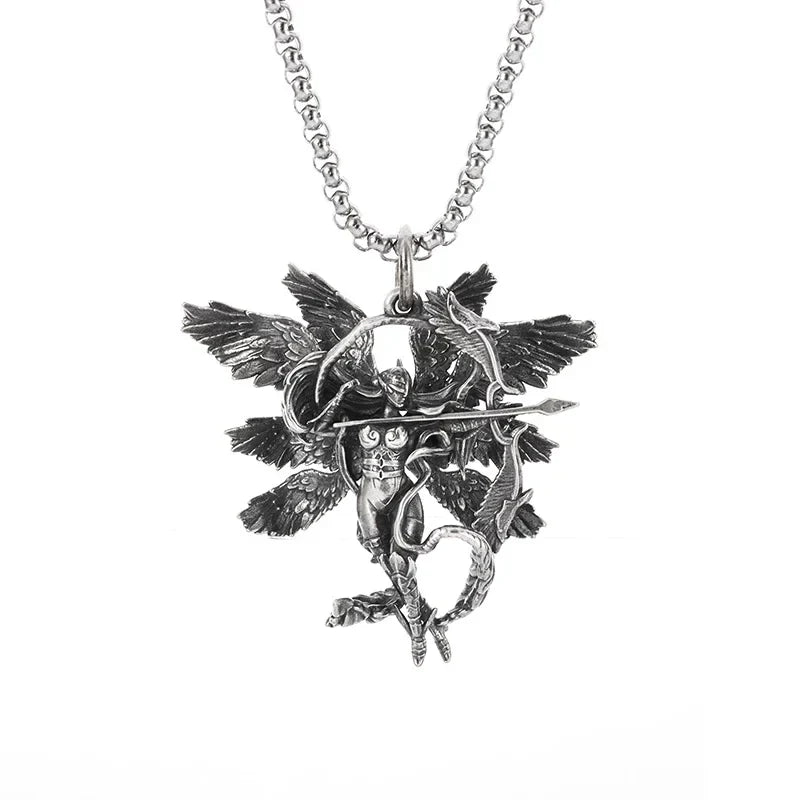 Dante Purgatory Cross Necklace Vintage Christian Passion Jesus Cross Pendant Male and Female Catholic Amulet Jewelry Gift