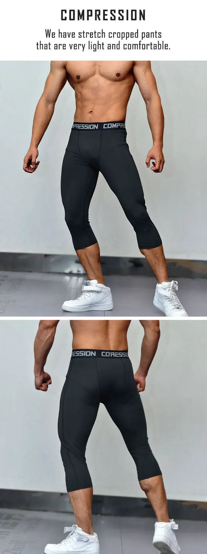 Men's Compression Pants for Running Cycling Basketball Soccer Elasticity Sweatpants Fitness Tights Legging Trousers Rash Guard