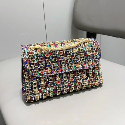 Rhinestones Evening clutch Bag Purses and handbag luxury Designer shoulder bag Shiny Crystal Clutch purse Woman's bag