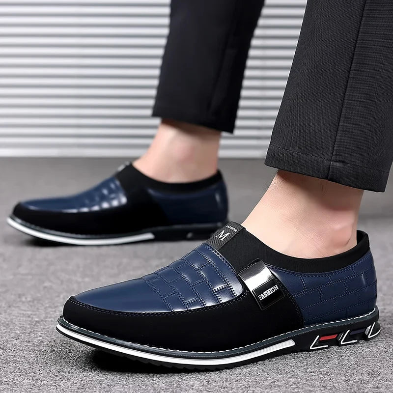Men Business Shoes Slip on Party Men Shoes Comfortable PU Leather Shoes for Man Wedding Dress Shoes for Male Zapatos Hombre
