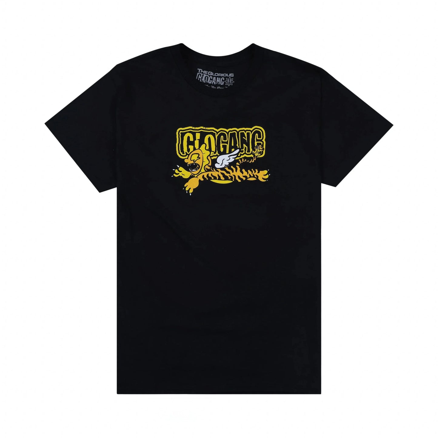 Glogang Men's Trendy Short-Sleeve T-Shirt Fashionable Street Style Harajuku Style Y2K Crew Neck Short-Sleeve Pure Cotton T-Shirt