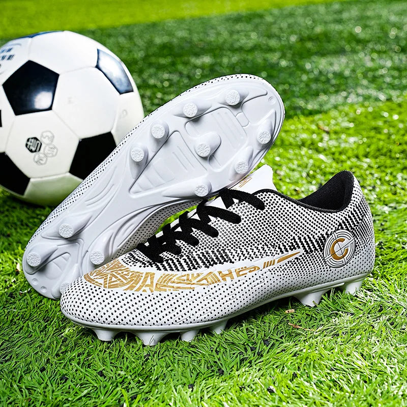 Large Size FG/TF High Quality Mens Soccer Shoes Non-Slip Turf Soccer Cleats for Kids Training Football Boots Chuteira Campo 48