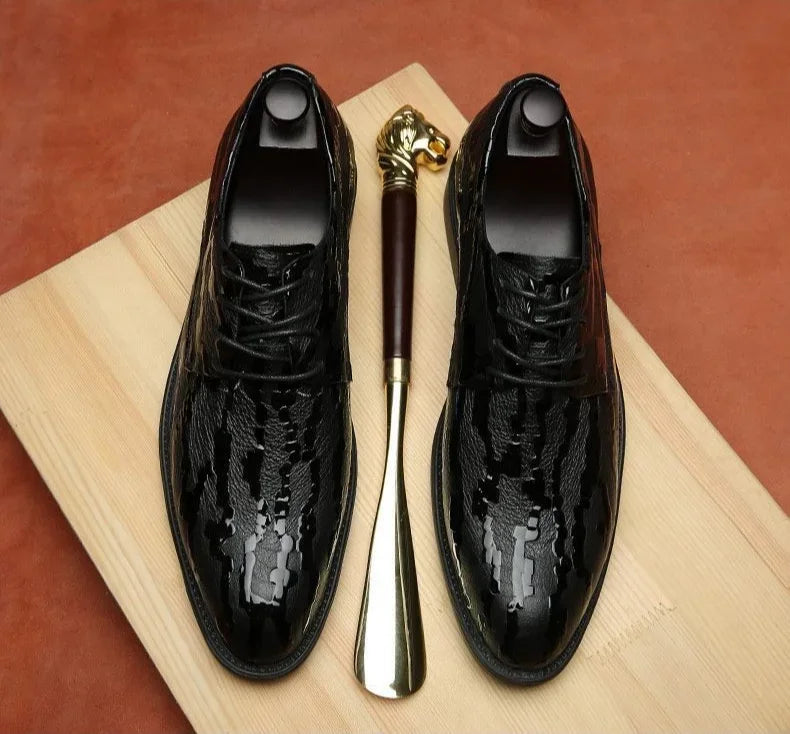 Social Shoe Male Leather Casual Spring Autumn Business Men's Formal Shoes Black Legitimate Clothing 2025 Trend Cheap Liquidation