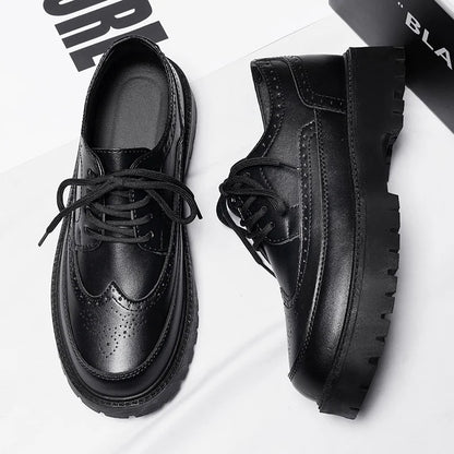 Men's Oxford Shoes Black Groom Wedding Shoes Men's Formal Leather Shoes Classic Business Formal Men's Prom Shoe