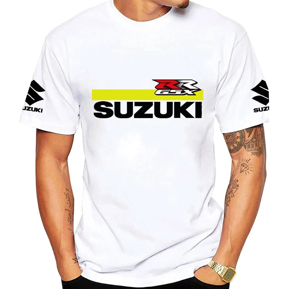 Summer new product - GSX-R, specially designed for cyclists and racing enthusiasts. A men's 100% cotton classic T-shirt.