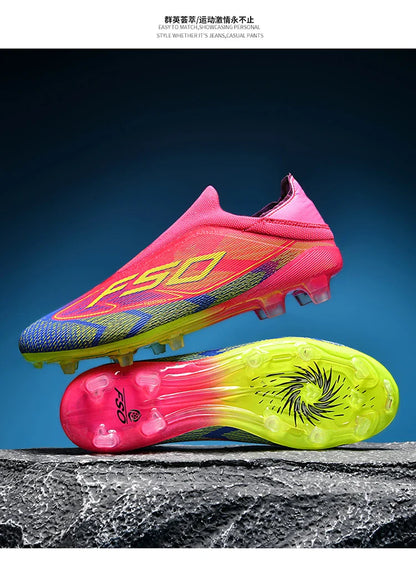 Men Soccer Shoes Society FG/TF Professional Original Women Football Boots Cleats Grass Outdoor Training Unisex Non Slip Sports