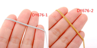 5pc 18K Gold Color PVD Plated Stainless Steel Cuba Cross O Ripple Twisted Chain Necklace Adjustable Chain DIY Necklace Wholesale