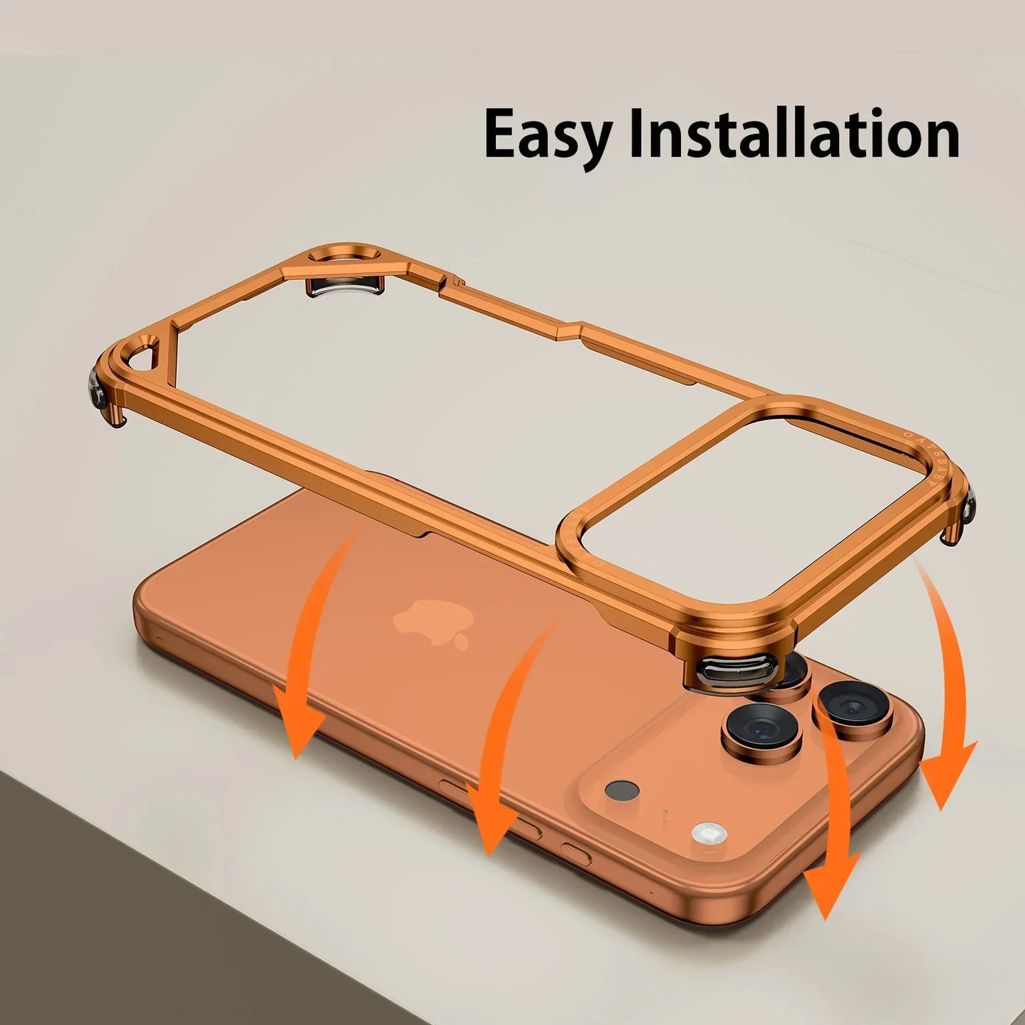 iPhone 17 Pro Max 17 Air Phone Case Aluminum Alloy Metal Frameless Shells Magsafe Minimalist Anti-Drop Protective Cover