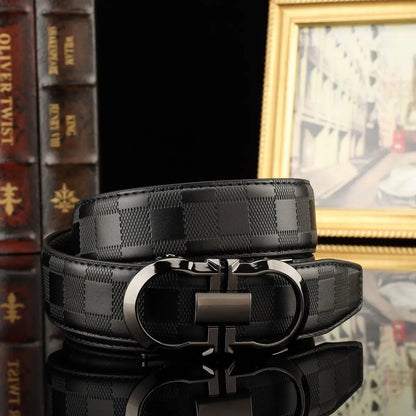 2026 Hot Selling Men's Belt - Genuine Leather Automatic Buckle, Luxury High Quality Waistband for Business & Casual Wear