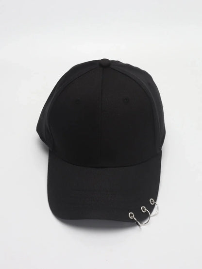 Hip Hop Women's Baseball Cap With Ring Circle Snapback Hats For Men Women Unisex Dad Hat Adjustable Kpop Korean Style Gorra