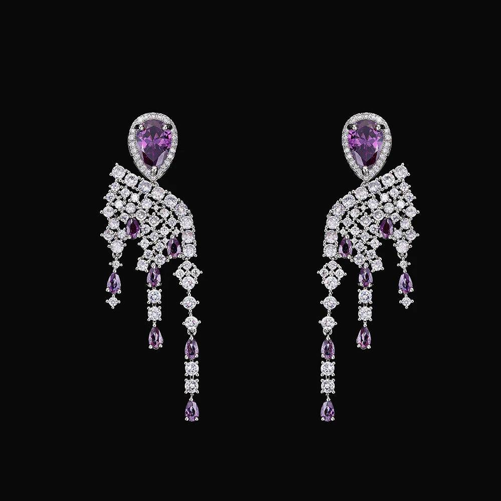 2024 New 4-piece Bridal Wedding Jewelry Set, Cubic Zirconia, Luxury Women's Jewelry, Women's Wedding Party Accessories