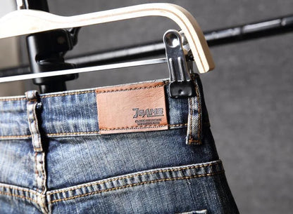 Spring and Autumn fashion trend printed straight-leg stretch denim jeans for men comfortable casual sports high-quality jeans