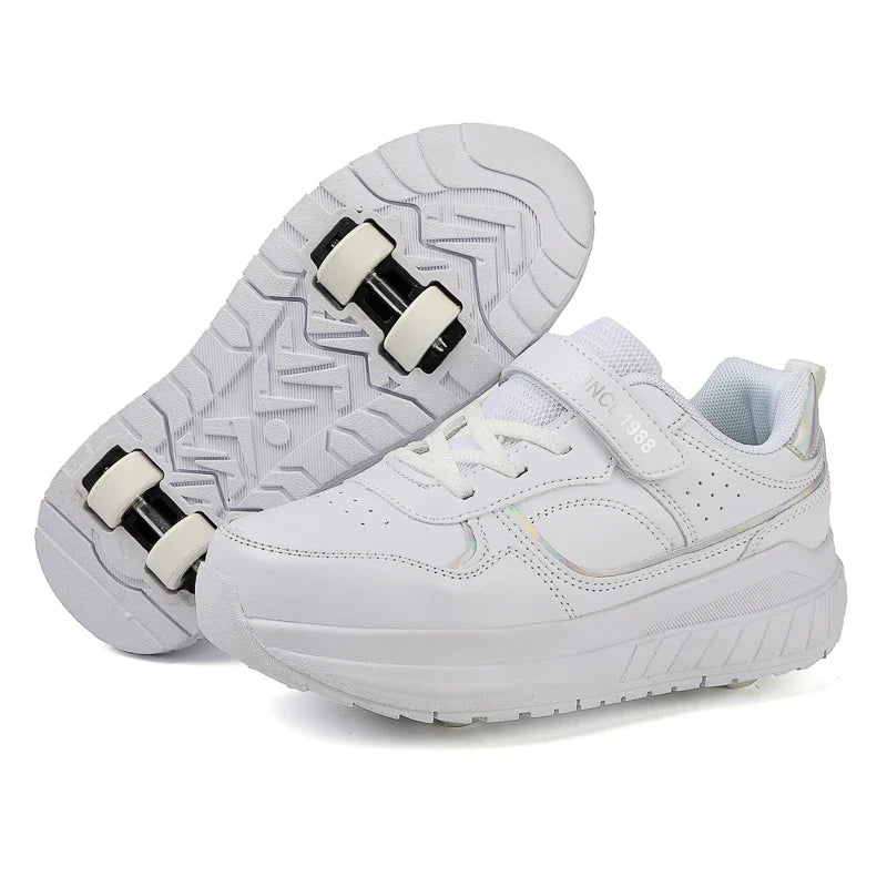 Roller Skate Shoes Kids Autumn 2024 Children Fashion Casual Sports Toy Birthday Gift Games Boys 4 Wheels Sneakers Girls