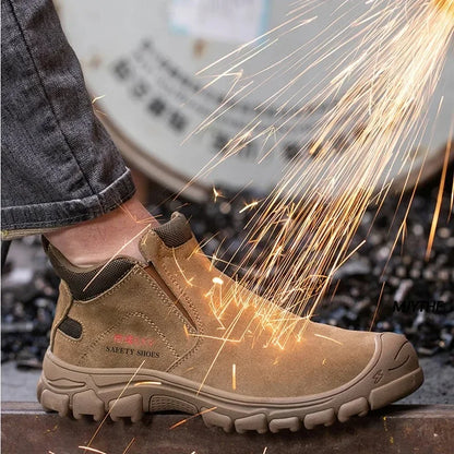 New Insulation 6KV Safety Shoes Men-Anti-Smash,Anti-Pierce Scald-Proof Welding Boots, Indestructible Work Boots for Men, Durable