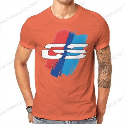 GS Motorcycle T Shirt Grunge Men Tees Summer Clothing COTTON Crewneck TShirt