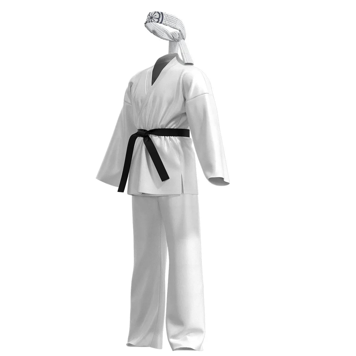 Karate Kids KOF Cobra Kai Cosplay Costume Kid Adult Black White Kimono Uniform Headband Anime Halloween Party Suit Tracksuit