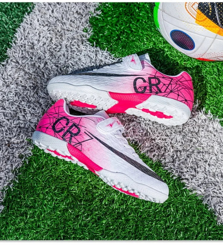 Kids Sport Football Shoes For Boys Indoor Turf Training Outdoor Fast Hall Childrens Soccer Shoes Light Football Boots Sneakers