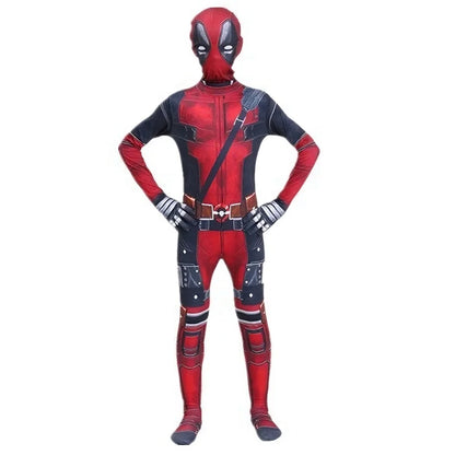 Adult Deadpool Costume Deadpool Kids Suit Cosplay Mask Suit Superhero Child Jumpsuit Halloween Costume Child Jumpsuit Kid Set